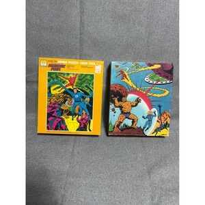 2 Whitman Fabulous Fantastic Four Jigsaw Vintage 1976 1982 Marvel Puzzles